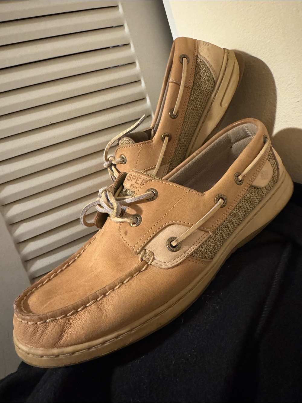 Sperry Tan Leather Boat Shoes for women